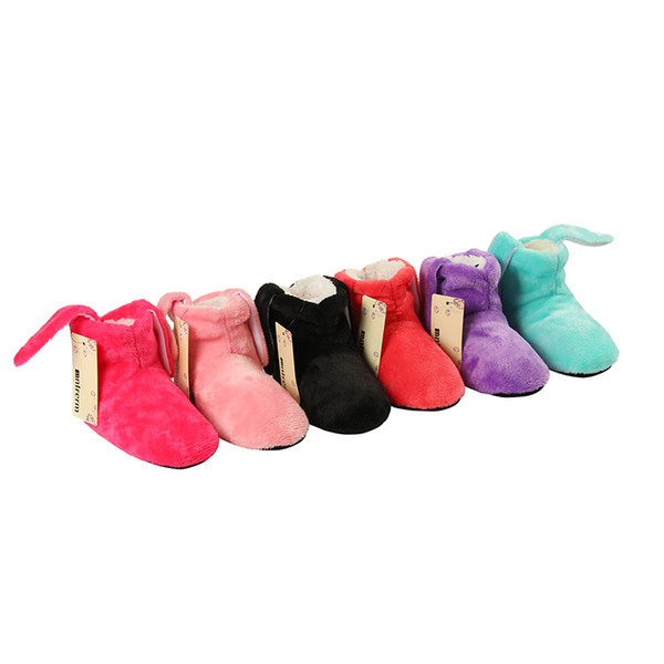 Girls Shoes 2018 New Indoor Home Slippers Flannel Shoes Plush Home Slippers children Wooden Floor For Girls Candy