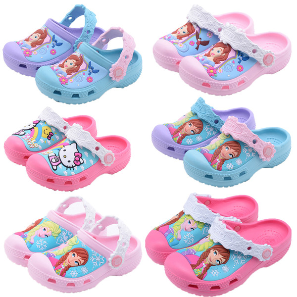 Snow Queen Princess Baby Slippers 2018 Hello Kitty Swimming Shoes Kids Water Shoes Kids Slippers Cute Girl