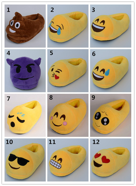 Multi style Emoji Soft Warm Indoor Slipper 11