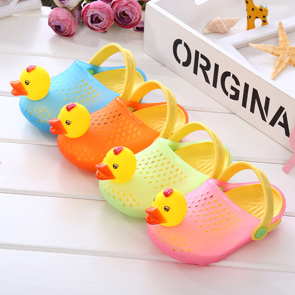 Summer Baby Shoes Kids Cartoon Duckling Sandals Breathable Garden Shoe Baby Boy Girl Beach Wear Slippers