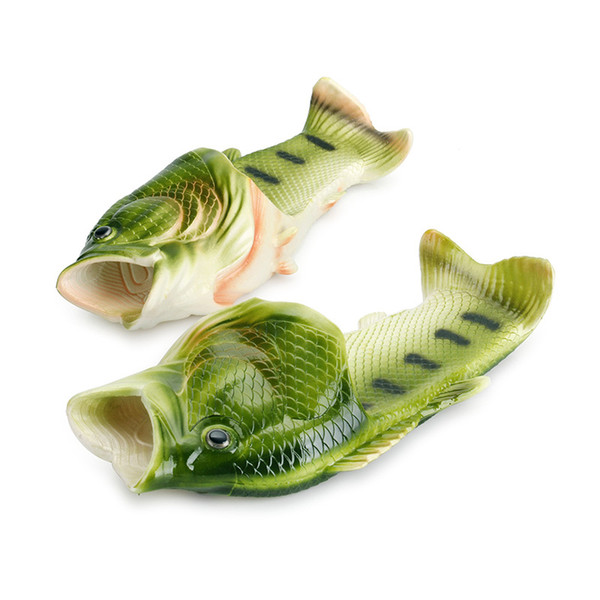 Creative Fish-shaped Male/FeMale Slippers Word Drag Summer Outdoor Drag Kids Beach Shoes Fish Slippers