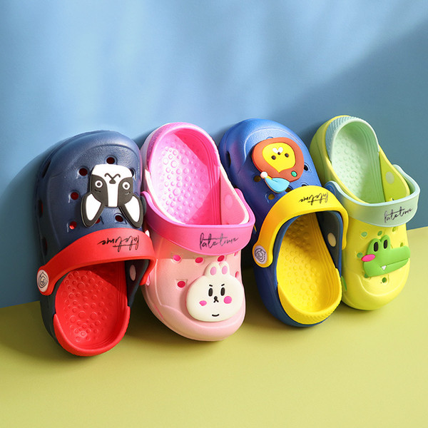 Children's Sandals 2019 New Cartoon Cute Children's Hole Quick-drying Shoes Summer Baby Non-slip Soft Bottom Boys Beach Slippers