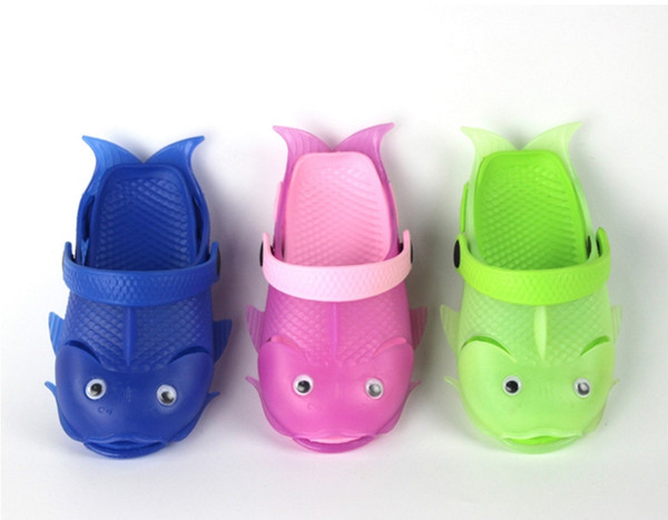 NEW Summer Kids Fish Splipper Shoes EVA Bathroom Non Slip slippers shoes beach slippers for Baby chiildren