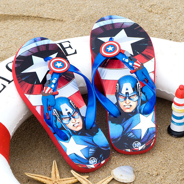 fashion summer children soft bottom sandals big boys cartoon beach slippers slip indoor bath flip-flops casual kids flat shoes