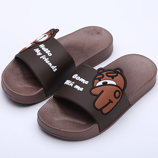 Factory Price Kids Children Sandals Summer Cartoon Slippers Indoor Bathroom Flat Shoes for Boys & Girls