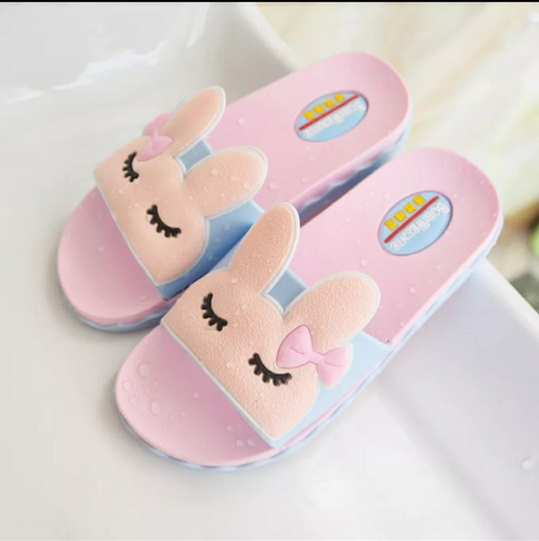 Kids Slippers Summer Little Princess Indoor shoes Girls Beach Bathroom Slippers Home Shoes Children Cartoon Soft Sole