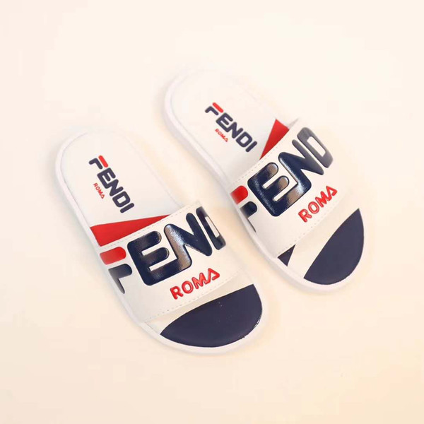 Girl fashion sandal slipper white black color for child girl beach slipper rubber sole high quality eu26-35