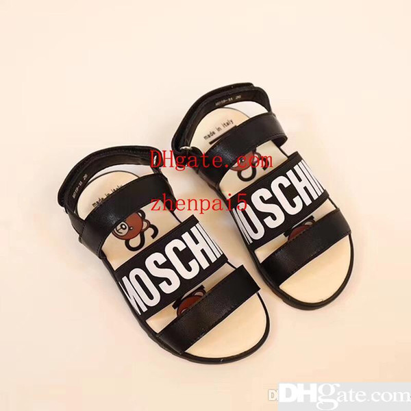 hot sale New Designer Brand Alphabetic Bear Slippers Children shoes A20190501-034