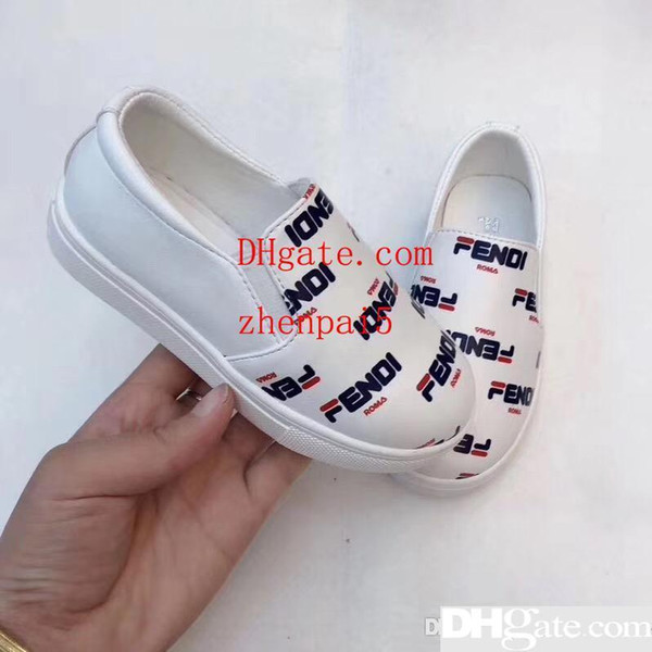 hot sale New Designer Brand Children White Shoes A20190501-017