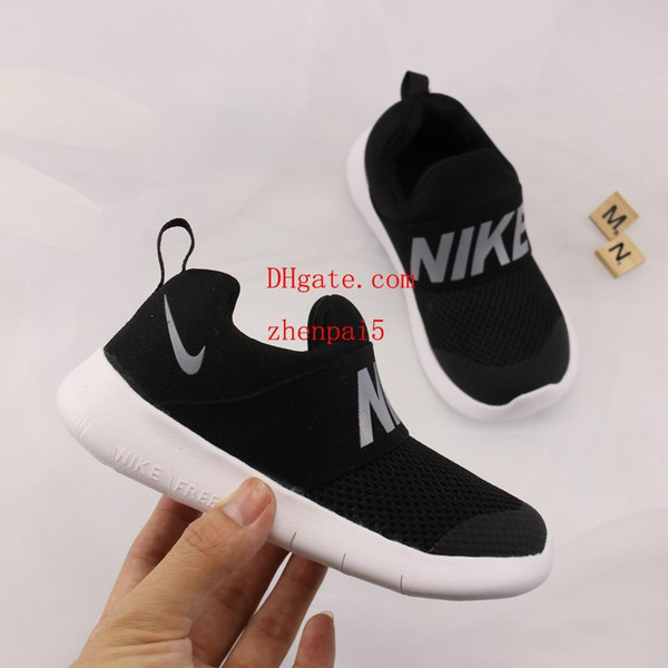 2019 New running shoes fashion kids athletic outdoor canvas lattice sports shoes Soft leather baby boy girl sneakers B-8