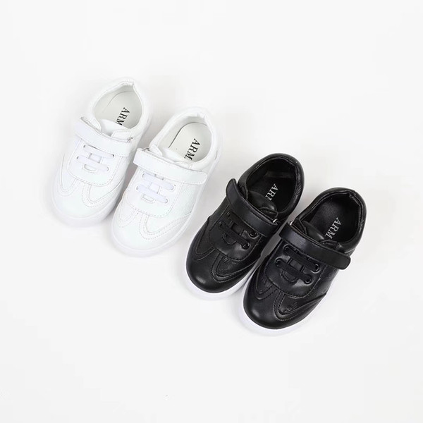 A 2019 Autumn Baby boy children First Walker Lace-up T-tied solid color casual Toddler Non-slip Soft Bottom Warm Shoes