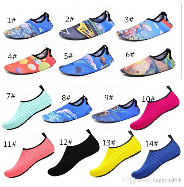 14 colors Diving Beach Mesh Shoes Non-slip Barefoot Water Sports Skin Shoes Aqua Socks Adults Kids Swimming Surfing Yoga Exercise shoes