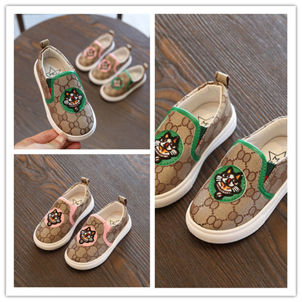 Children Canvas Slacker Shoes 2018 New Pattern Autumn Children Boy Baby Cloth Shoe Soft Bottom Joker Girl Single Shoe