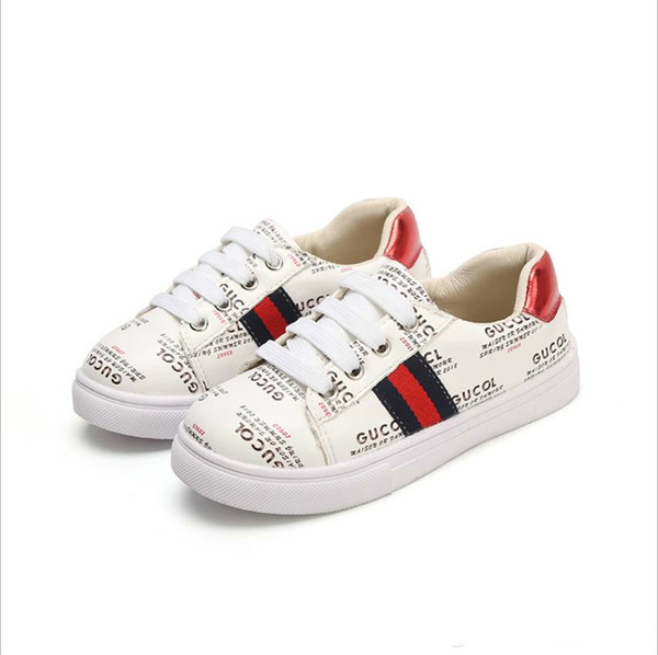 2018 Fashion Casual Autumn New Boys And Girls Breathable Shoes Middle And Small Children Lightweight Comfortable Shoes Baby White Shoes