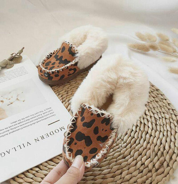 Time Limited Women Winter Warmed Shoes For Home Boy Girls Kids Floor Indoor Babies Shoes Warm Fur Flat Shoes