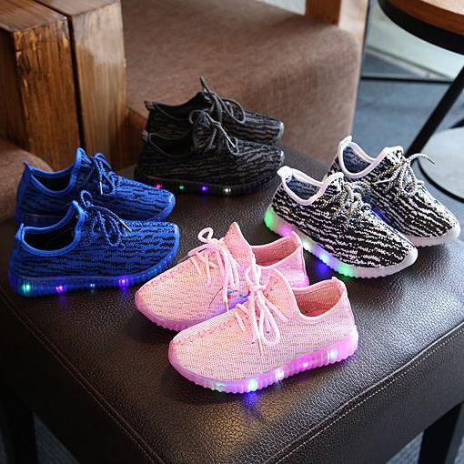 Spring Autumn Children Light Shoes Sport Shoes Baby Led Luminous Breathable Running Shoes Sneakers for Kids Boys Girls