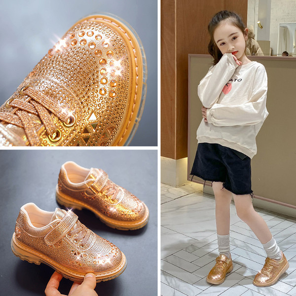 AAdct 2020 princess girls shoes sneakers new fashion spring autumn soft sole little kids shoes for girls mesh breathable children shoes