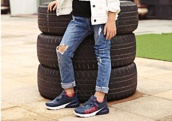 Jeff Sneaker kids Children Fashion Navy Red Casual Shoes Comfortable Mesh Upper light weight