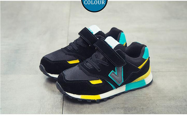 2019 New Kids Toddler Shoes For Baby Boys Girls Children Casual Sneakers Mesh Breathable Soft Shoes Black Orange