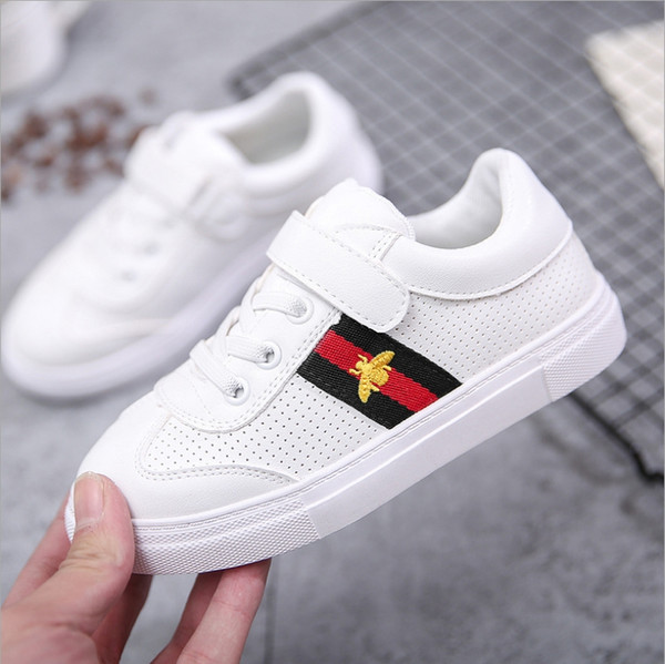 Girls autumn shoes 2018 new casual breathable children's shoes men's white shoes boys canvas wild board tide