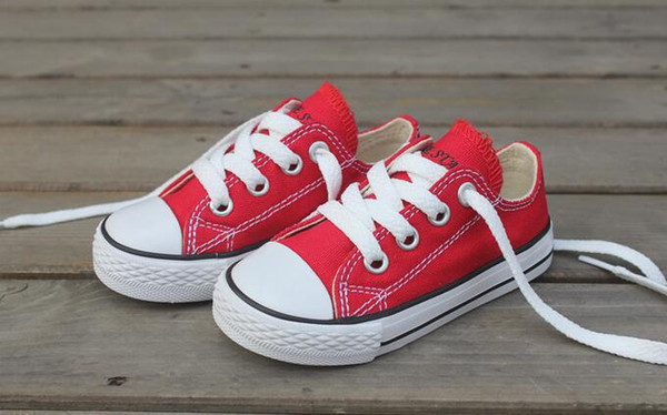 Size 23-34 Real Pictures High Low Kids Children Sneakers Boys Girls Shoes Child Canvas Shoes Children Casual Shoes