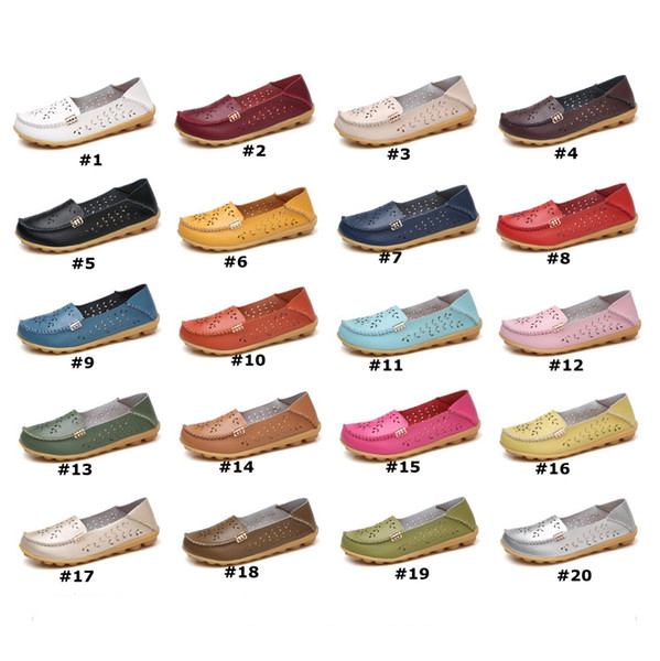 Flat Shoes Doug Lazy Shoes Loafers Sandals Summer Hole Soft Shallow Flats Chaussures Breathable Leather Shoe MMA1776 50lot