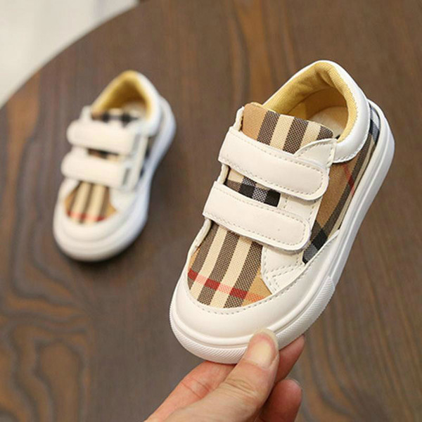 New Korean Of The Color Grid Shoes Boys Fashion Style Board Shoes Students Lightweight Girls Casual Shoes Kids Sneakers