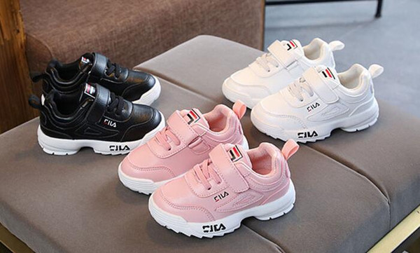 20188Spring New Children White Shoes Fashion Kids Soft Bottom PU Leather Sport Running Sneakers Baby Autumn Breathable Toddler Shoes