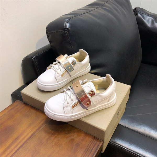 2019 kids shoes boys and girls luxury designer sneakers Fashion leather Low help sneakers kids sneakers baby girl designer Kid casual shoes