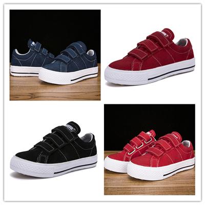 Girls autumn shoes 2019 new casual breathable children's shoes men's white shoes boys wild board tide Low-cut fur magic buckle outdoor 22-35