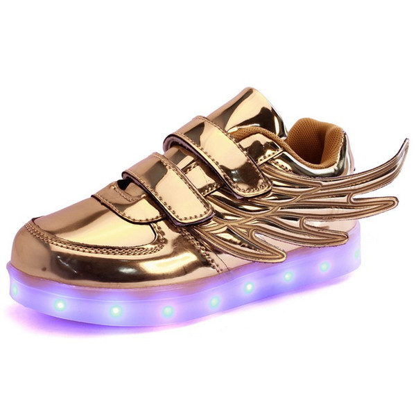 Kids Led Shoes For Children Party and Sport Casual Multi Wings Shoes Colorful Glowing Baby Boys and Girls Charging Light up Shoes