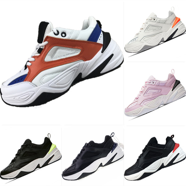 With Box 2019 Ultra Soft Thick Bottom Cushioning Running Sneakers Originals Monarch M2k Tekno Genuine Leather Breathable Athletic Shoes