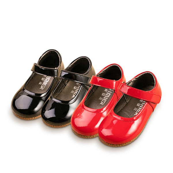 Classic Princess Dress Shoes Solid Red Black Genuine Leather Soft Sheepskin Moisture Absorption Breathable Double Shoe-pad