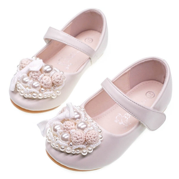 floral girl princess shoes pearl kids shoes Fashion girls shoes Kids Dress Shoe Girls Footwear chaussures enfants girl wedding shoe A5058