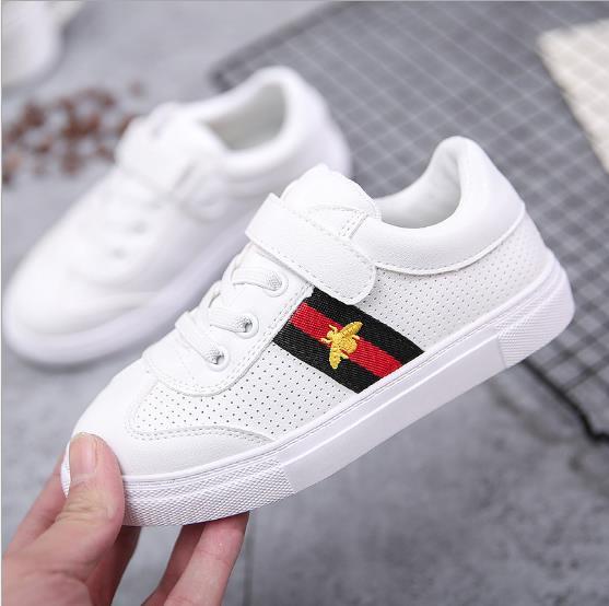 Best-selling new 2018 spring winter girls little white shoes student sports shoes boys net shoes 21-37cm