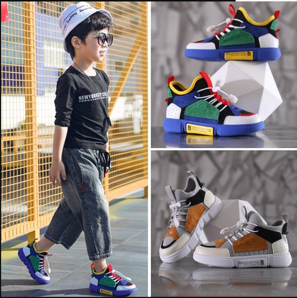 Kids Shoes 2018 Summer Designer Children Boys Wear-resistant Sports Shoes Baby Girls Breathable Casual Style Shoes