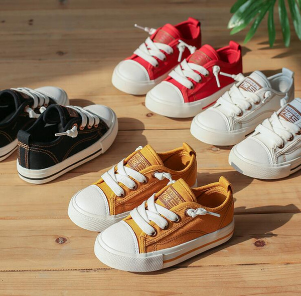 New brand kids canvas shoes fashion high - low shoes boys and girls sports canvas children shoes