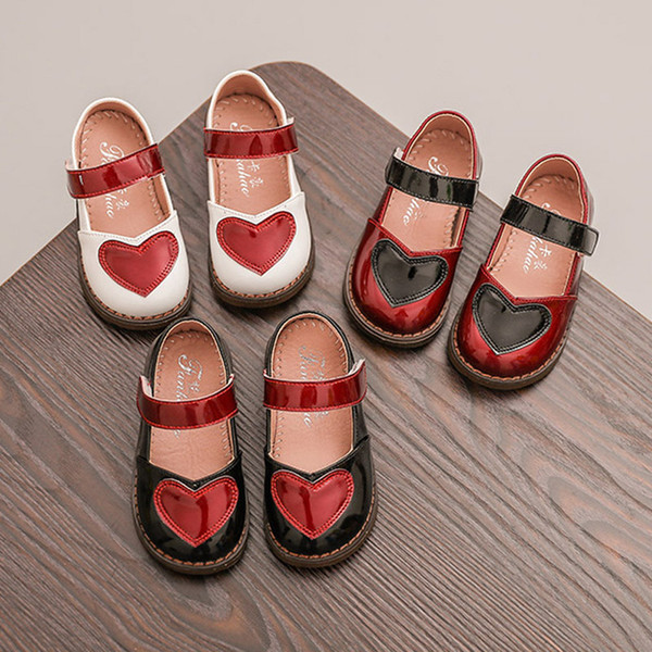 New Hot Girls Fashion Sneakers Kids Casual Shoes Cartoon White Black Red Princess Sweet Cute Children Kids Single Shoes