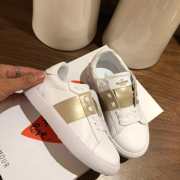 high end kids boys girls leather shoes fashion shoes children trainer casual sport sneakers