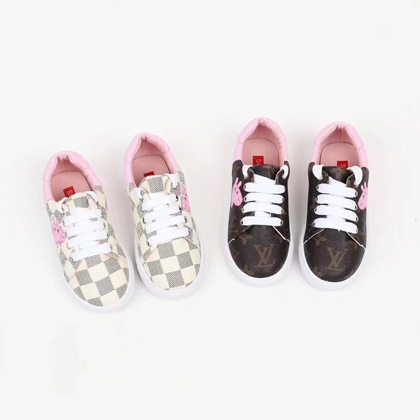 Autumn Girl Exceed Fine Children Casual Shoes Lovely Cartoon Printing Lattice Single Shoe Flat Bottom High Quality Kids Shoe