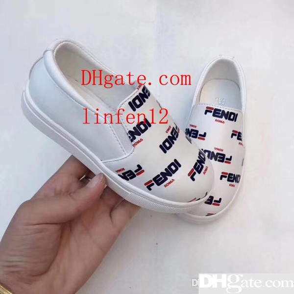 hot sale New Designer Brand Children White Shoes A20190501-017