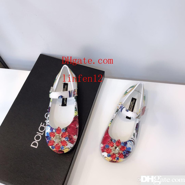 Girls princess shoes series diamonds beautifully matched with high-end children shoes QT1904151