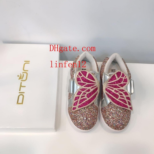 high quality girls Butterfly with diamond shoes guc-32