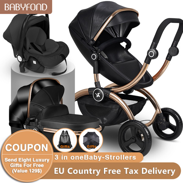 Multufunction Baby stroller 2020 4 in 1 two-way lightweight high landscape baby stroller European royal luxury