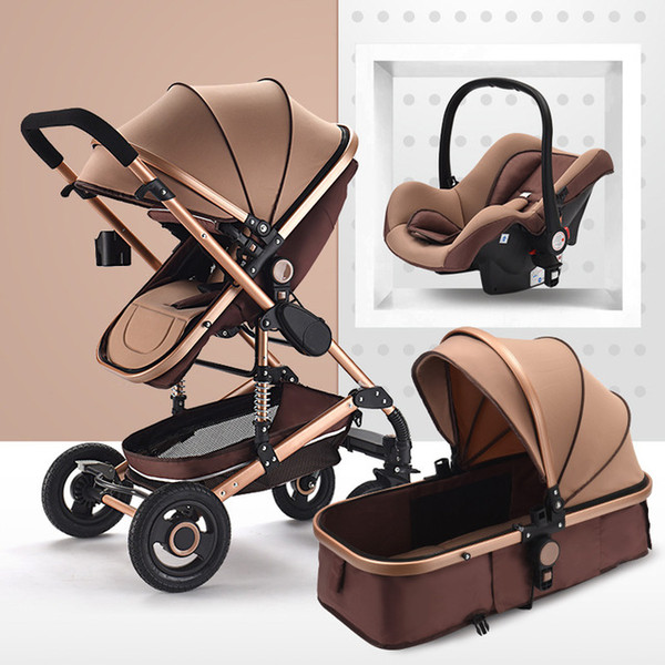 Multifunctional Baby Stroller 3 in 1 foldable stroller baby buggy Lightweight Portable Travelling Pram pushchair