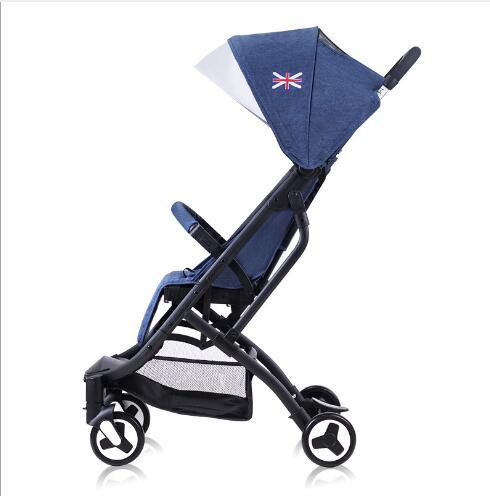 Baby stroller can be folded easily. Aluminum alloy can be seated and laid down. Neonates can get on the plane. Shock-proof baby trolley