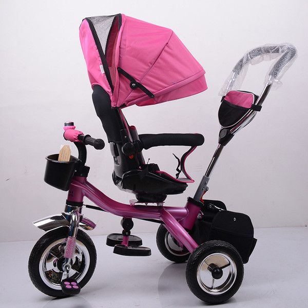 Children's Three-wheel Bicycle Swivel Seat Baby Stroller Free Inflatable Wheel Three Wheels Stroller Child Trike