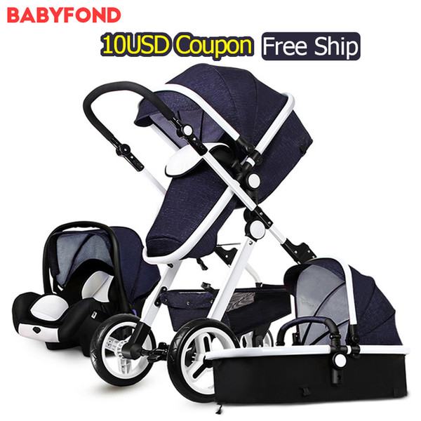 Gold baby stroller popular baby pram 3 in 1 with Ultra light Convenience to travel wit car set stroller 2 in 1 3