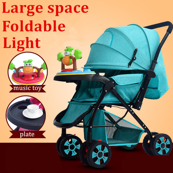 Multifunctional Strollers Widening and Lengthening Baby Carriage Foldable Baby Carriage Four Seasons Universal Baby Stroller Wholesale