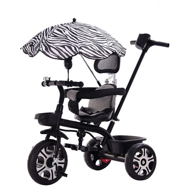 New Arrivals Safe Portable Child Tricycle Bike With Umbrella Folding Three Wheels Seat Tricycle Stroller Bicycle Baby Cart